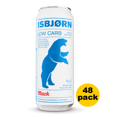 Picture of CLEARANCE: Beer Pilsner Low Carb Isbjorn Lite 4.5%  Vol 500ml - 48-Pack 