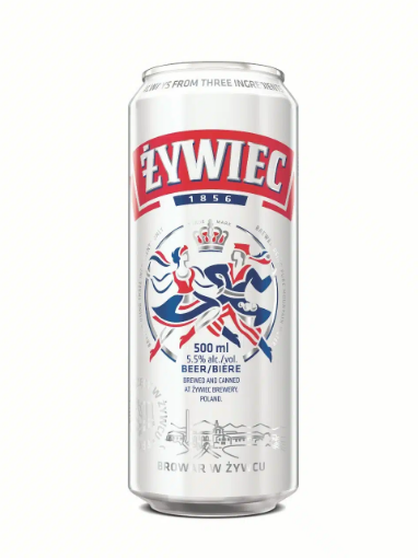 Can of Zywiec Original Beer 500ml