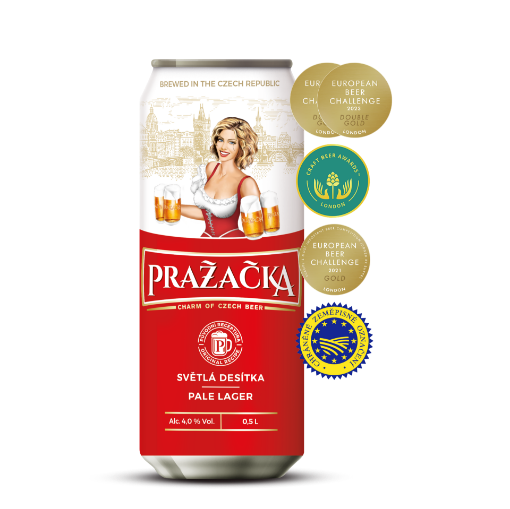 Picture of Beer Lager Prazacka 4% Can 500ml