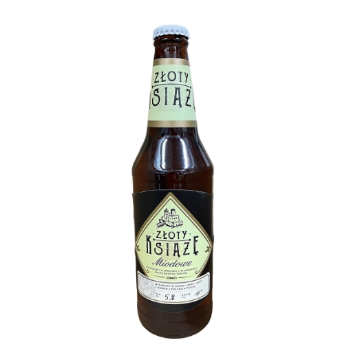 Picture of CLEARANCE-Beer Lager Honey Zloty Ksiaze 5% Bottle 500ml
