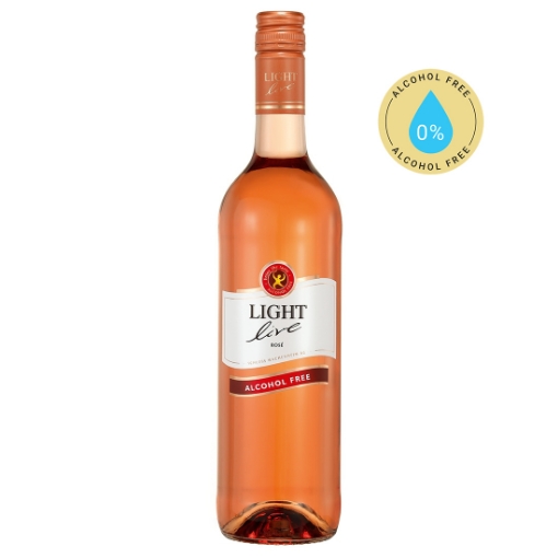 Bottle of LIGHT live Rosé Alcohol Free 750ml