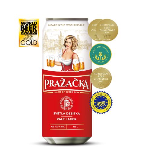Picture of Beer Lager Prazacka 4% Can 500ml
