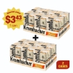 48-pack of Krombacher Weizen Beer 500ml cans, featuring distinctive German branding and wheat imagery.