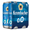 24 x 500ml cans (6 x 4-packs) of Krombacher Pilsner 0% Non-Alcoholic Beer, featuring classic German branding.