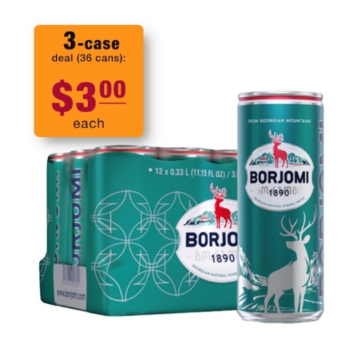 Picture of SPECIAL DEAL: 3 cases of Mineral Water Borjomi Can 330ml