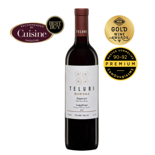 Bottle of Teliani Valley Teluri Saperavi Georgian Dry Red Wine
