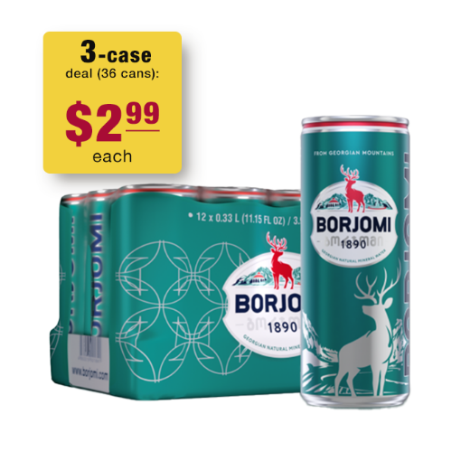 Picture of SPECIAL DEAL: 3 cases of Mineral Water Borjomi Can 330ml