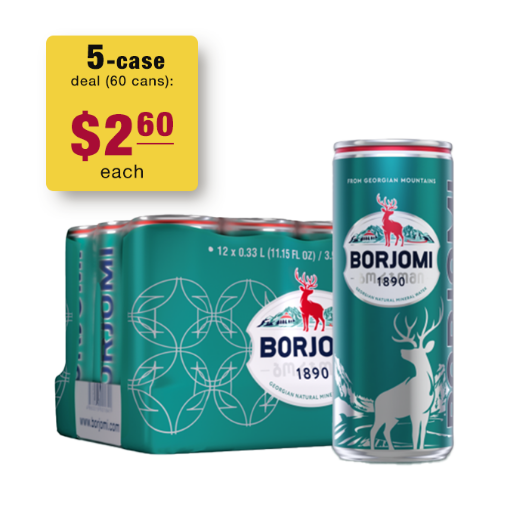 Picture of SPECIAL DEAL: 5 cases of Mineral Water Borjomi Can 330ml