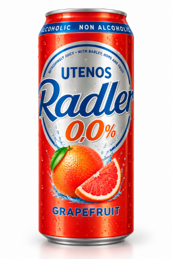 Picture of Beer Grapefruit Radler Utenos 0% Can 500ml